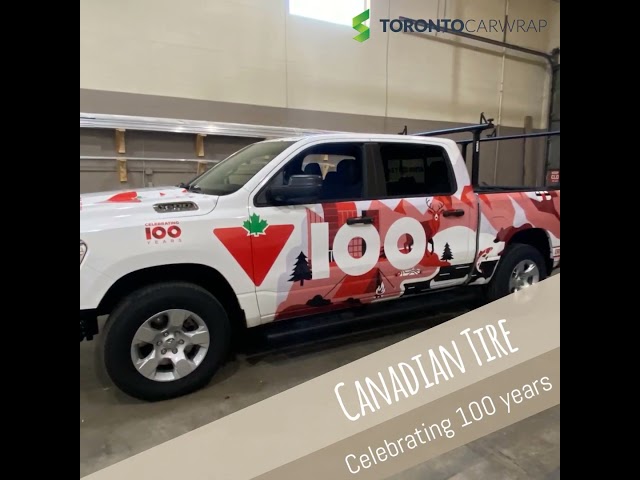 Toronto Car Wrap of Canadian Tire 100 Anniversary